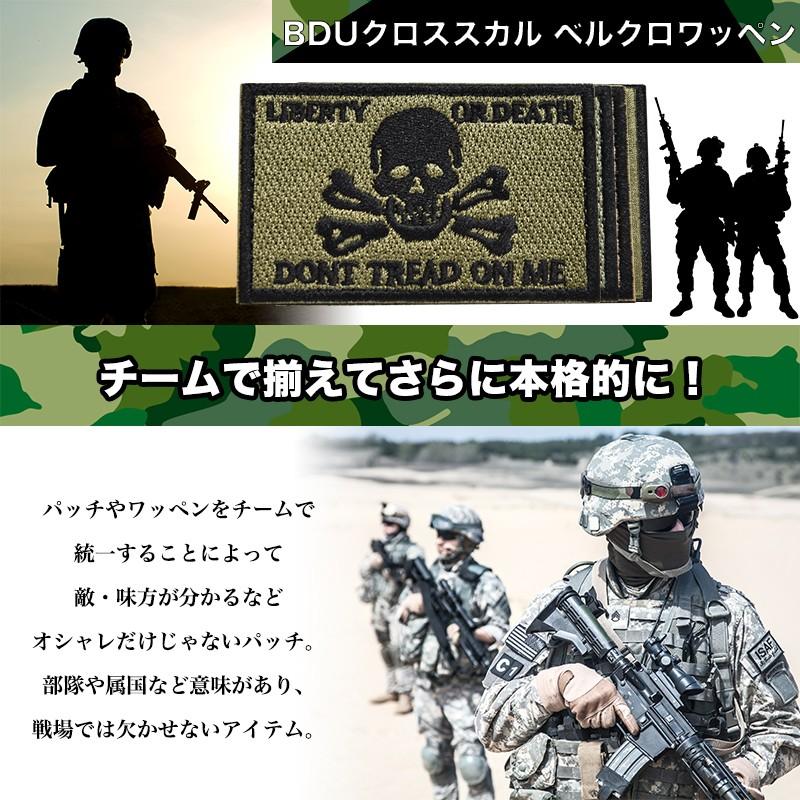 サバゲー用】 BDU ベルクロワッペン クロススカルシリーズ : CRAZY