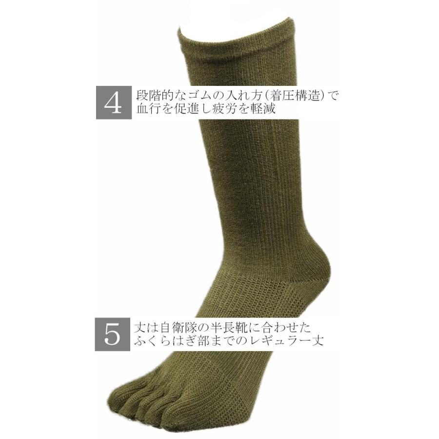 ガッツマン 靴下 片足販売 5本指 FS-01 片足2枚 人気の自衛隊五本指