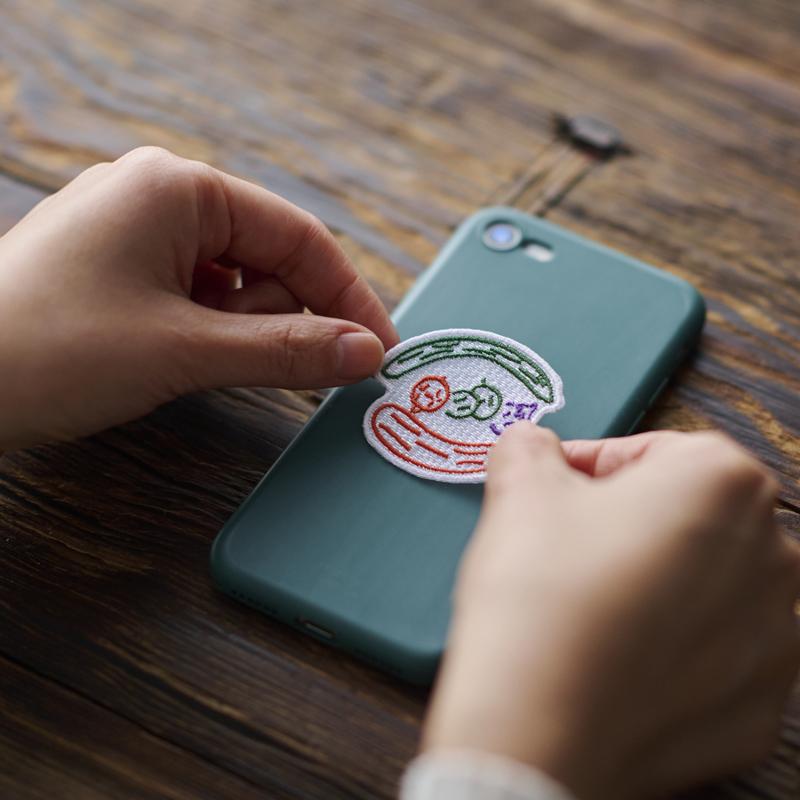 シールワッペン ならまきこもの 人気のならまきめっちゃ薄い腹巻き刺繍柄のシール アイロン接着もOK！！ 布製品や文房具にも 大仏 鹿 キトラ古墳 青龍 |  | 22