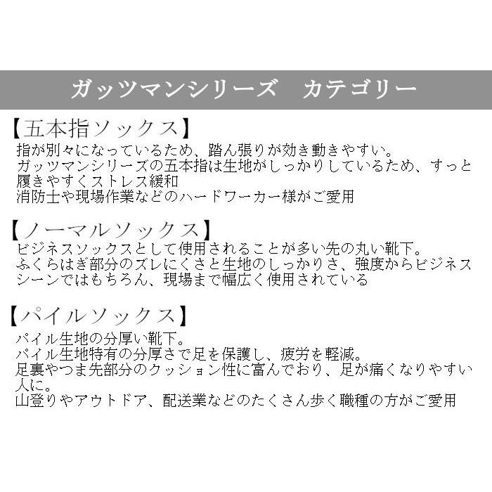 ガッツマン 靴下 PS-01 ストロングパイルソックス 40km行軍用 自衛隊靴下 行軍用 左右設計 足の保護 疲労軽減 釣り アウトドア キャンプ｜chokucobin｜13