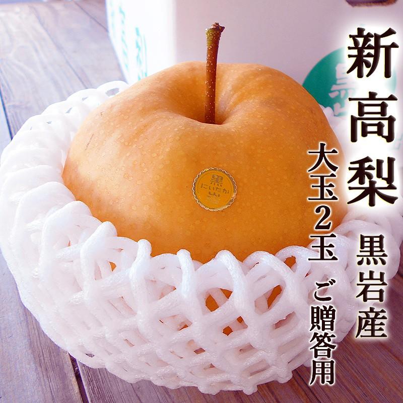 梨 新高梨 黒岩産 にいたかなし 大玉2玉セット 送料無料 約800g/1玉 高知産 佐川町 ご贈答用高級品 超大玉限定 産地直送 国産 甘い ...