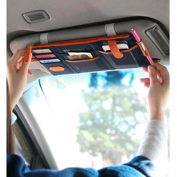 車用サンバイザー 収納グッズ車収納 収納グッズ 超便利 サンバイザー収納カード 駐車券 携帯 小物など簡単に収納 37 直店 Com 通販 Yahoo ショッピング