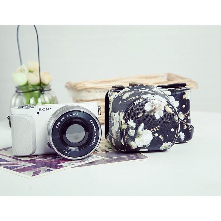 SONY α6300/α6000/α5100/α5000用カメラレザーケース/PUレザーカバー