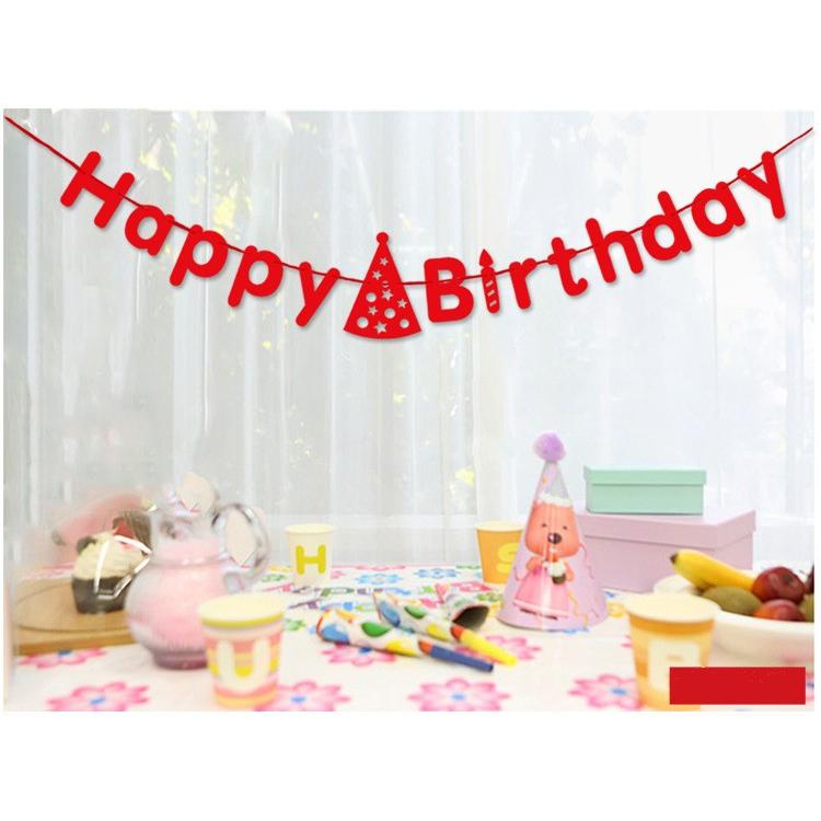 新作モデル Happy Birthday ハッピー バースデー 誕生日 パーティー フラッグ ガーランド 子供部屋 北欧 フェルト カラフル かわいい 飾り 装飾 プレゼント Supplystudies Com
