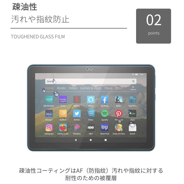 高品質2022モデル Amazon Fire 7インチ用 NEW Fire HD 8インチ/Fire HD 8 Plus用強化ガラスフィルム/シール/液晶画面保護シート/反射防止/表面硬度9H/指紋防止｜chokuten-shop｜03