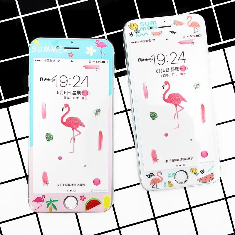 夏注目ins風 Iphone6 6s Plus用角が割れない強化カラーガラスフィルム フラミンゴ パイナップル柄 スマホ保護シート シール 硬度9h 簡単に貼り付けタイプ G0o1 G0o2 G0o5 G0o6 直店 Com 通販 Yahoo ショッピング