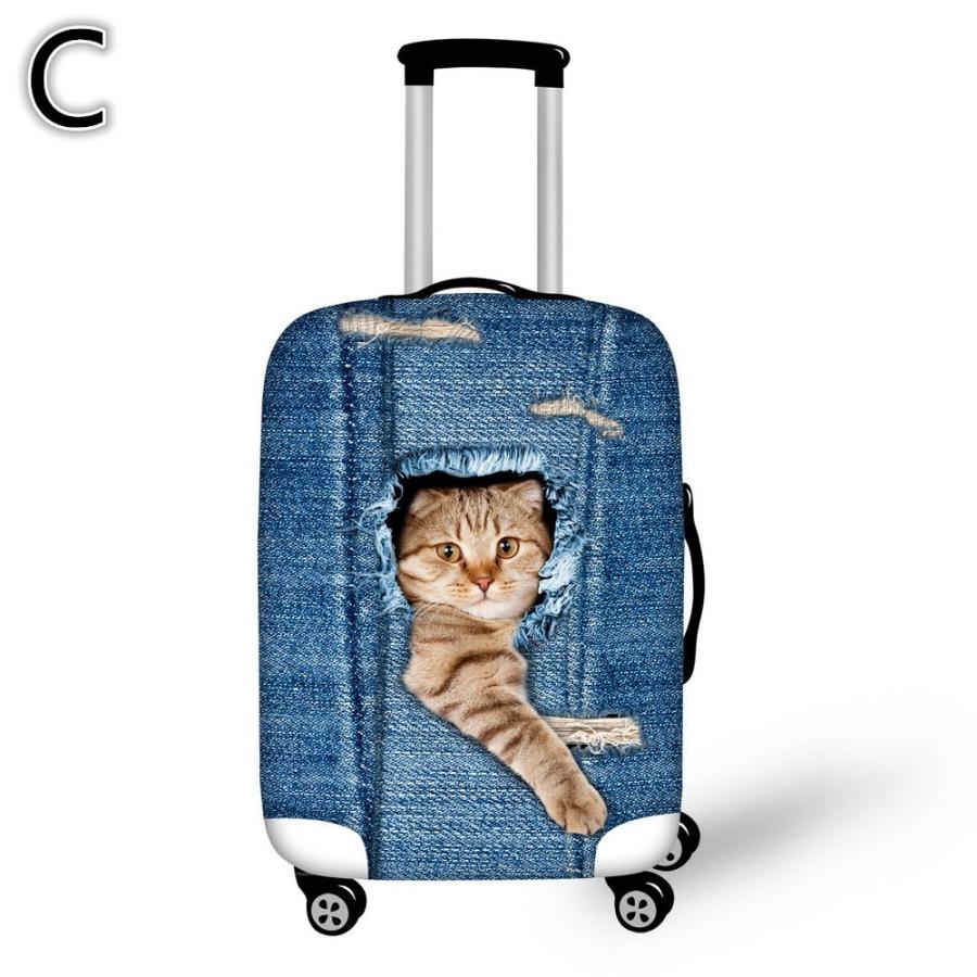 旅行用品 スーツケースカバー 個性的 3dペット 犬 Dog 猫 Cat カワイイ S M L 18 22 24 26 28インチ対応 擦り傷 保護 汚れ ターンテーブル 守る G461 G157 G0 直店 Com 通販 Yahoo ショッピング