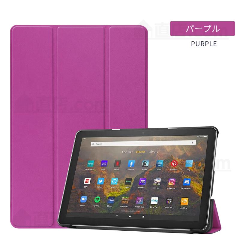 2023 Amazon Fire HD 10 Fire MAX 11 Fire HD 10 10 Plus 用レザーケース 液晶保護強化ガラスフィルム付き 保護カバー 三つ折スタンドカバー オートスリープ｜chokuten-shop｜11