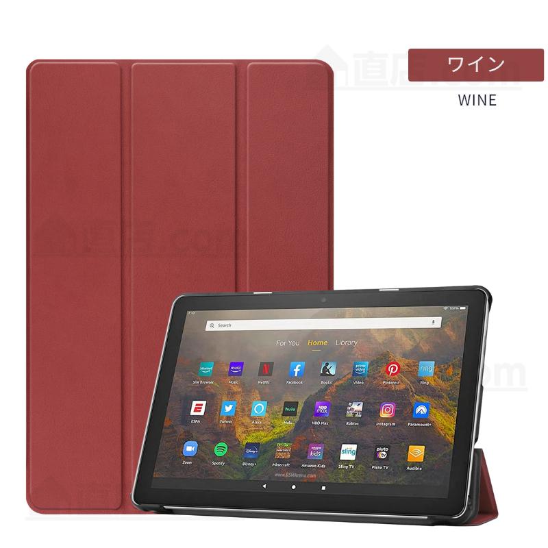 2023 Amazon Fire HD 10 Fire MAX 11 Fire HD 10 10 Plus 用レザーケース 液晶保護強化ガラスフィルム付き 保護カバー 三つ折スタンドカバー オートスリープ｜chokuten-shop｜13