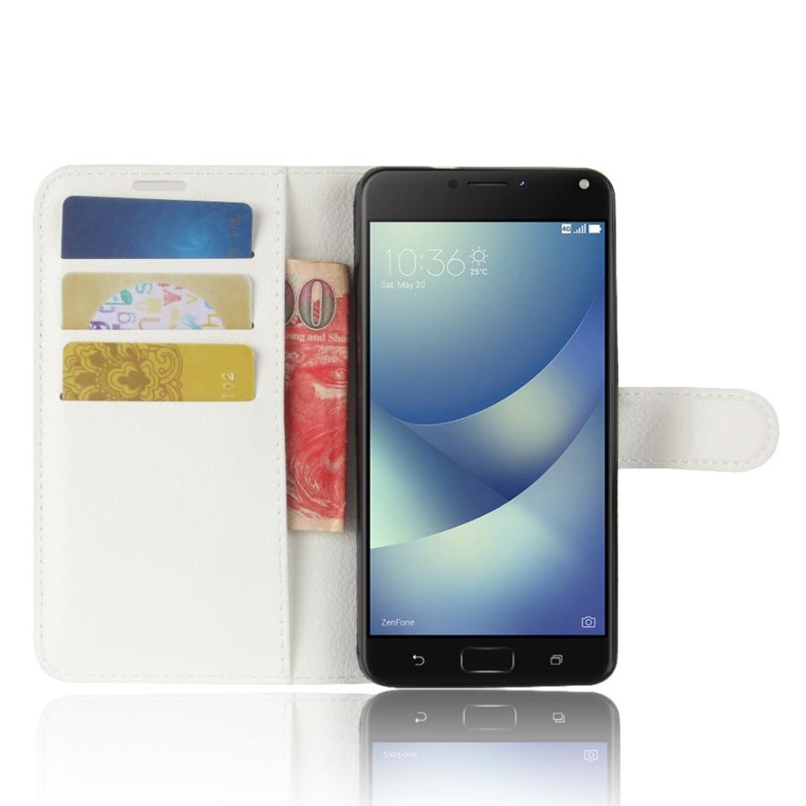 ZenFone 4 Max ZC520KL用レザーケース/カード収納付き/手帳型/ポケット