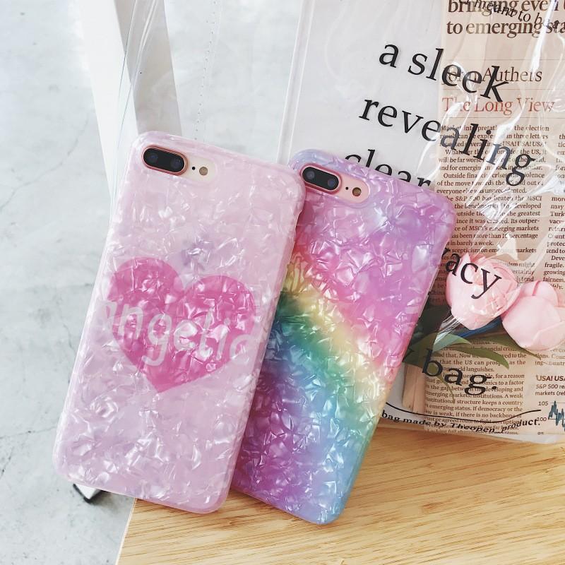 iPhone 7/iPhone 8 7Plus/iPhone 8Plus X貝殻シェル柄デザインスマホ 
