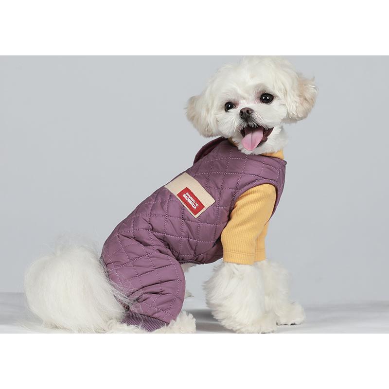 中 小型犬の服 犬洋服 犬ロンパース ペット服 ペットウェア 犬ジャンプスーツ 犬カバーオール つなぎ 部屋着 ペット用品 パジャマ ドッグウェア ダウンコットン J819 直店 Com 通販 Yahoo ショッピング