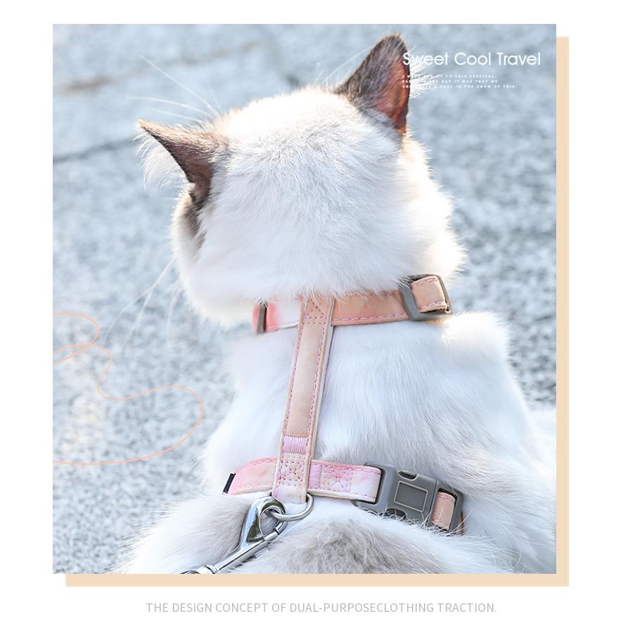 犬猫用ハーネス＆リードセット ペット胴輪 ペットリード