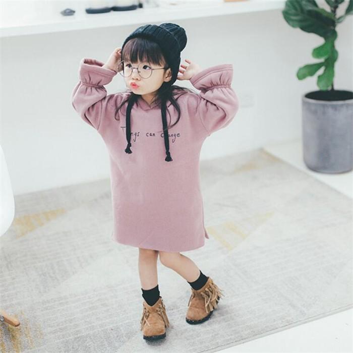 子供長袖パーカーワンピース 女の子 ロングパーカー プルオーバー フード付 アルファベットプリント ジュニア リンクコーデ プレゼント メール便不可 Www Ccpc51 Fr