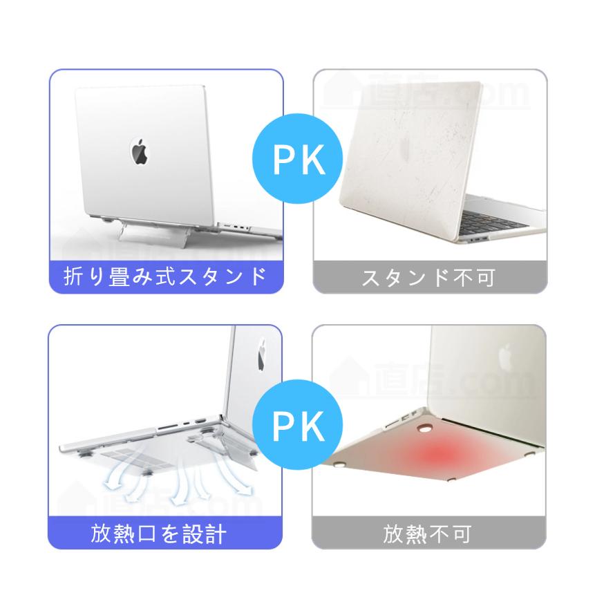 スタンド一体型2024 Apple MacBook Air 15.3 ケース Air 13.6インチ ケース保護カバー Apple MacBook Pro 16 Pro 14 13インチケース マックブック ハードカバー｜chokuten-shop｜04