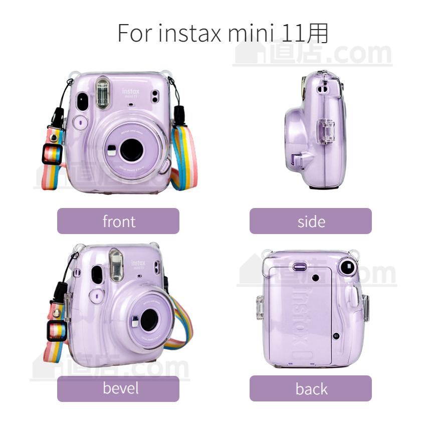 富士FUJIFILMインスタントカメラチェキinstax mini LiPlay/mini 12 11 mini 8/8+用mini 40  90/SQUARE SQ1 SQ20 mini Evo用保護クリアケース/カバーポーチ 通販 