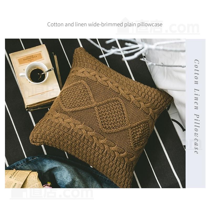 ニットタッセル ニット風 クッションカバー 北欧 45×45 柔らか ニット