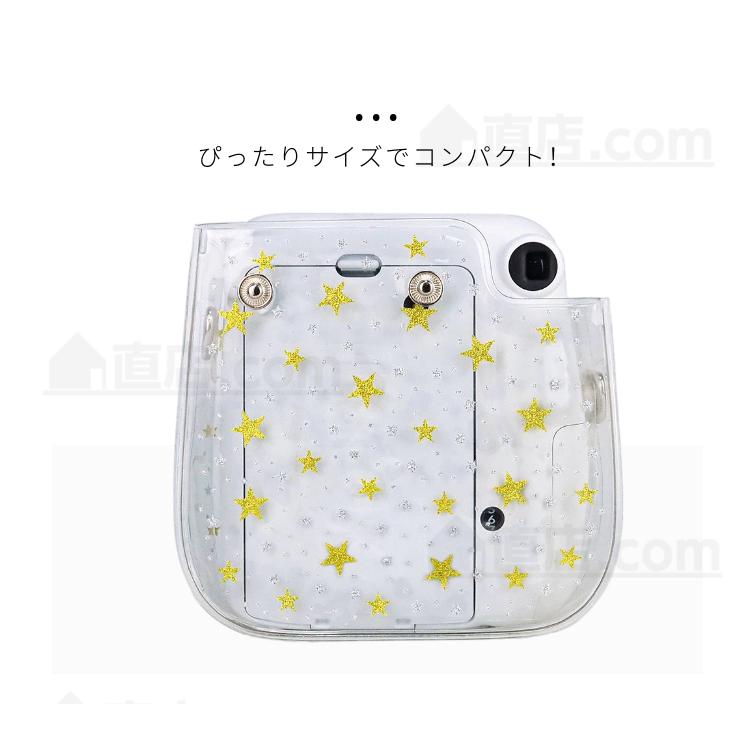 富士FUJIFILMインスタントカメラチェキinstax mini 8/9/mini 11用クリアケース カバー収納ポーチバッグカバン/ストラップ付属 汚れ、キズから守る 宅配便発送｜chokuten-shop｜04