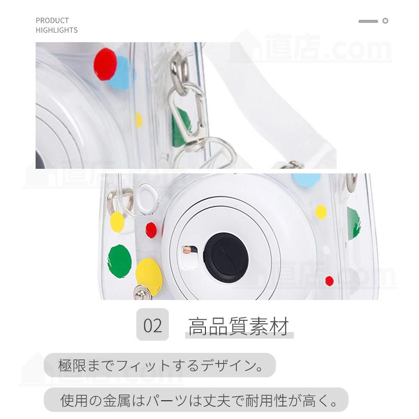 富士 instax mini 12用収納ポーチ FUJIFILMインスタントカメラチェキinstax mini 12用ケース カバー ポーチ バッグ カバン ストラップ付属 汚れ、キズから守る｜chokuten-shop｜04