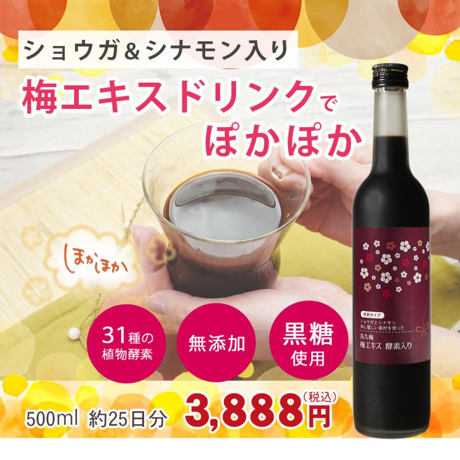 腸活には発酵梅-得々パック　(15個*20袋) 梅肉エキス 梅エキス 南高梅 ドリンク 炭酸割り ショウガ シナモン