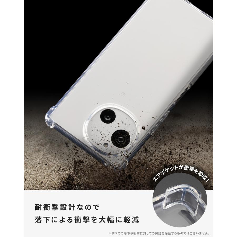 AQUOS wish4 R9 ケース 耐衝撃 クリア スマホケース 韓国 透明ケース
