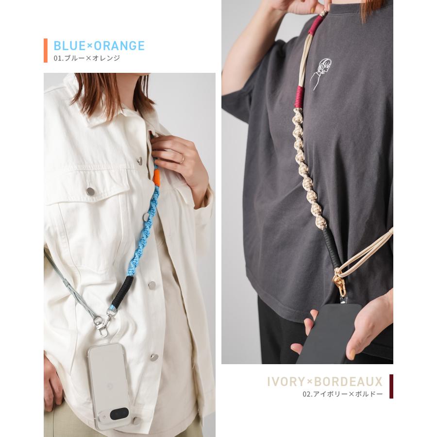 スマホショルダーストラップ 編み込み スマホストラップショルダー 太め スマホ ストラップ 頑丈 紐 携帯ストラップ かわいい 肩掛け メンズ パラコード 韓国 |  | 14