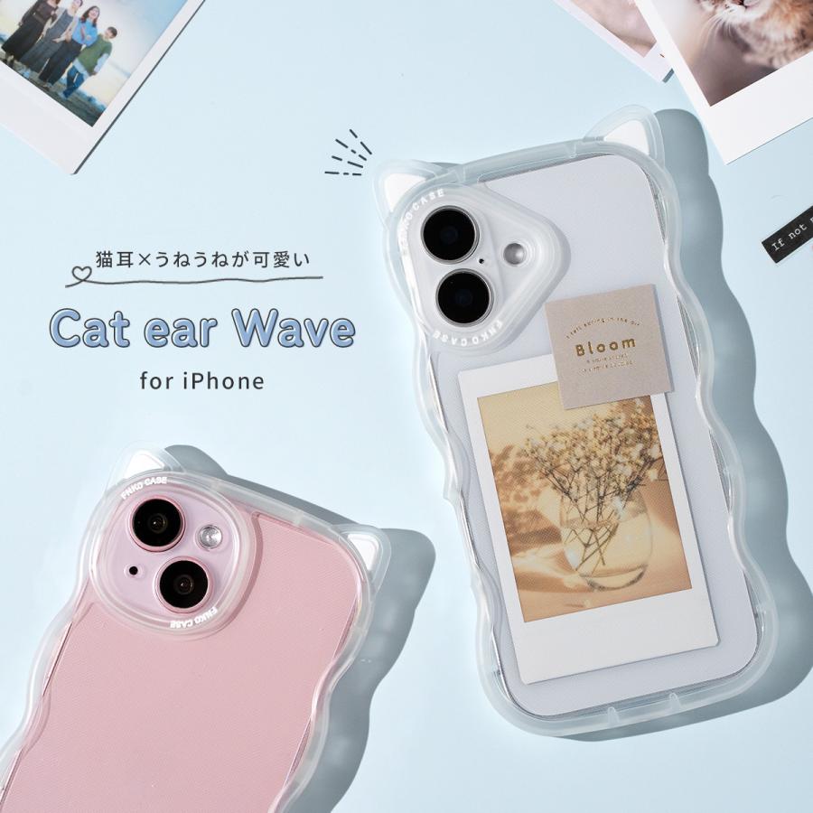 iPhone 16 Pro 15 14 13 12 ケース クリア 猫耳 推し活 ねこ ねこみみ