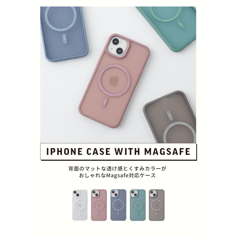 iPhone 15 14 13 ケース MagSafe対応 マグセーフ おしゃれ くすみ