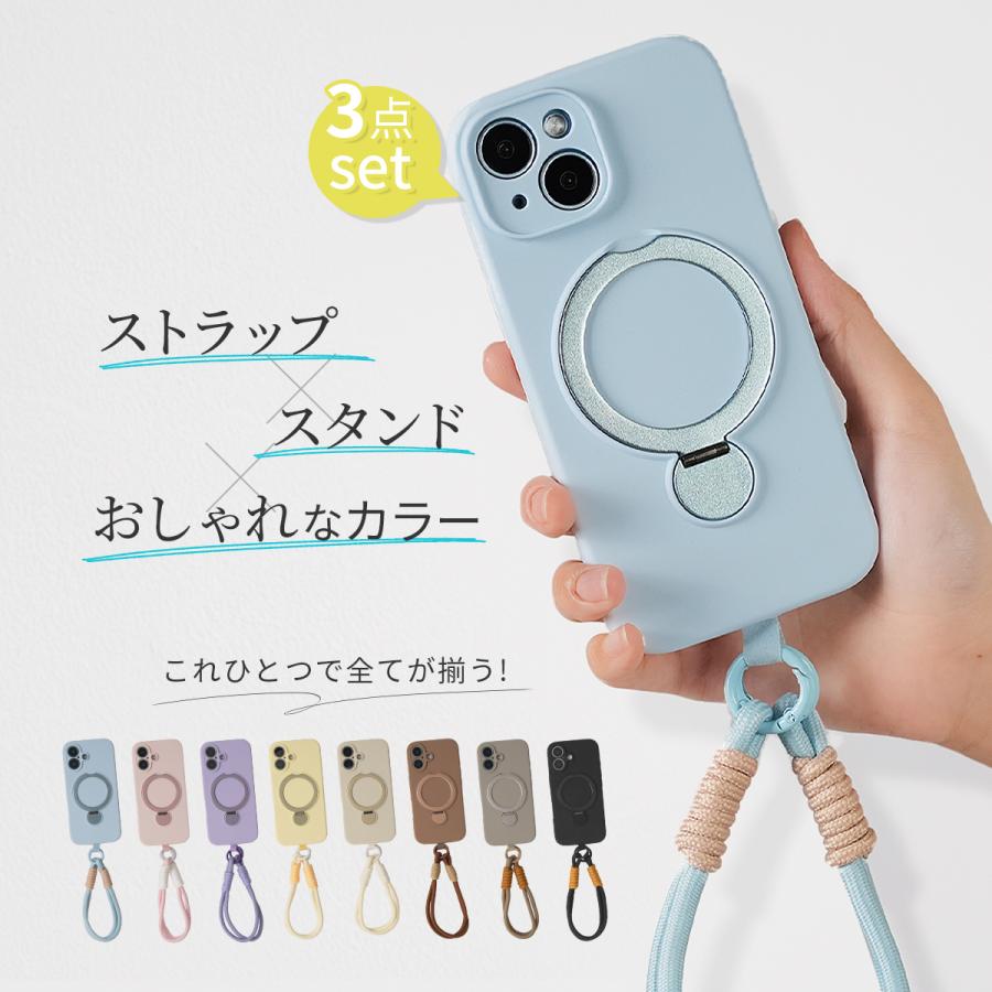 iphone 16 15 ケース リング付き かわいい magsafe対応 ハンド