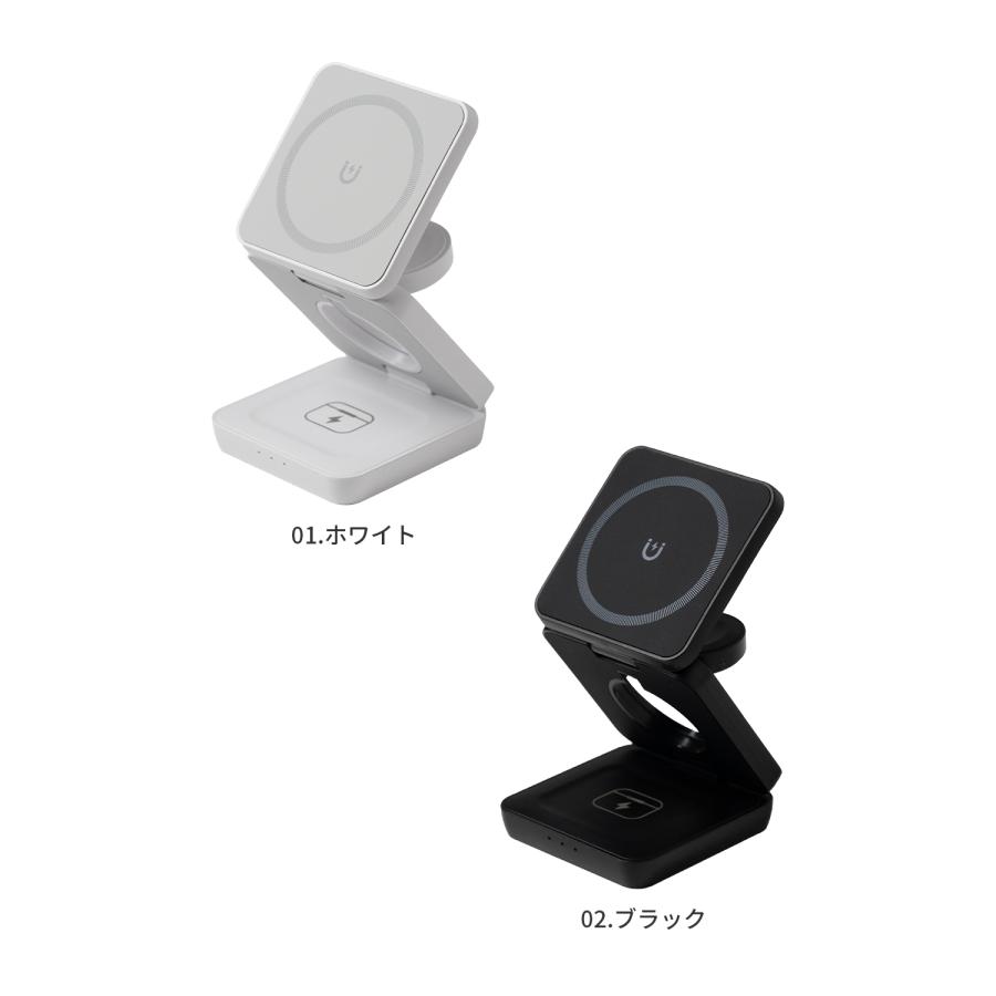 お得❤️iPhone⭐️AirPods⭐️iPad⭐️充電器⭐️MagSafe⭐️ワイヤレス ワイヤレス 充電器 iphone おしゃれ magsafe 3in1 スタンド マグセーフ