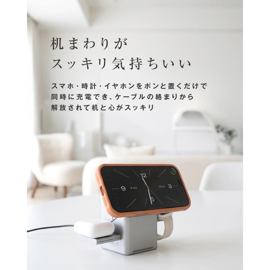 ワイヤレス充電器 3in1 急速充電 magsafe 充電器 iphone 充電スタンド