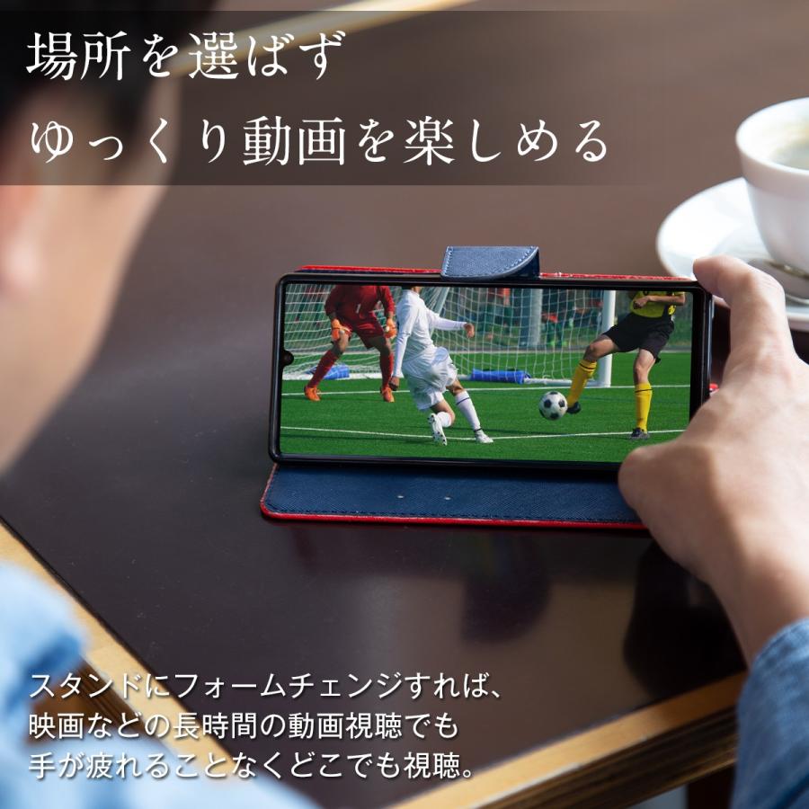OPPO A5 2020 ケース 手帳型ケース ネイビー 手帳型 カバー
