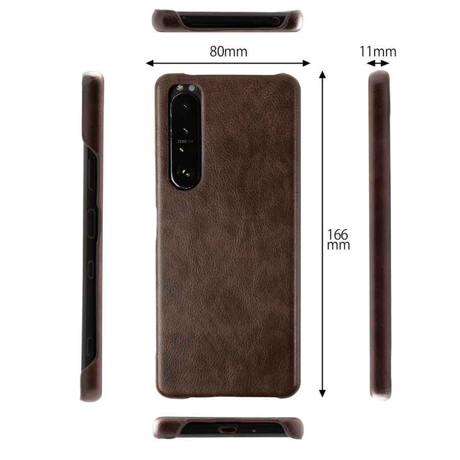 Sony Xperia 1 III sog03ブラック レザーケース付き Xperia 1 III SO-51B/SOG03 耐衝撃ハイブリッドケース「ROCK