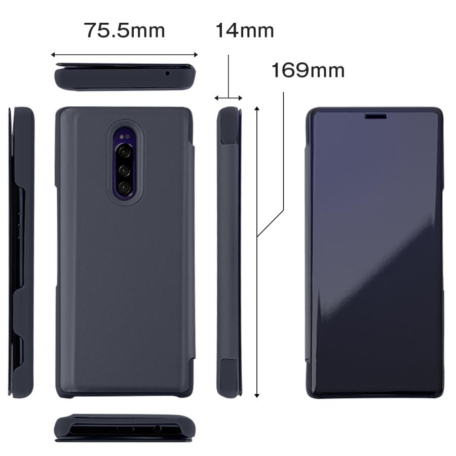 Xperia 1 Xperia1 ケース カバー 手帳型 手帳 ミラー かっこいい Xperia 1 Xperia1 ケース カバー 手帳型 手帳 ミラー かっこいい