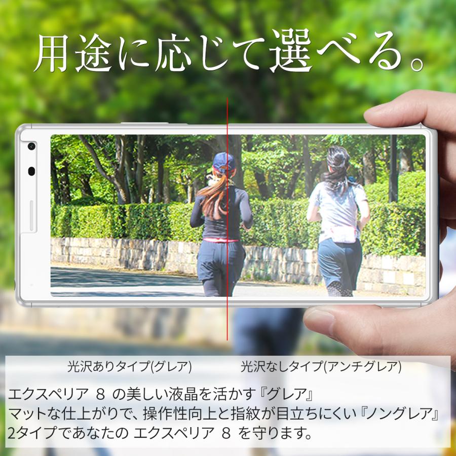 【安心の2枚セット】 Xperia8 フィルム Xperia8 lite フィルム SOV42 902SO J3273 液晶保護 シート 液晶保護フィルム グレア ノングレア ブルーライトカット｜chomolanma｜05