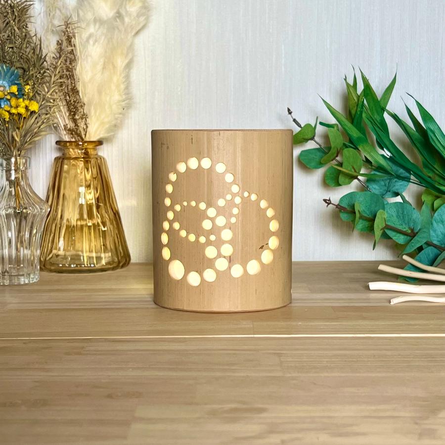 ちょもり火 竹あかり 縁参 高さ10cm 直径6〜8cm 竹 照明 点 丸 ライト