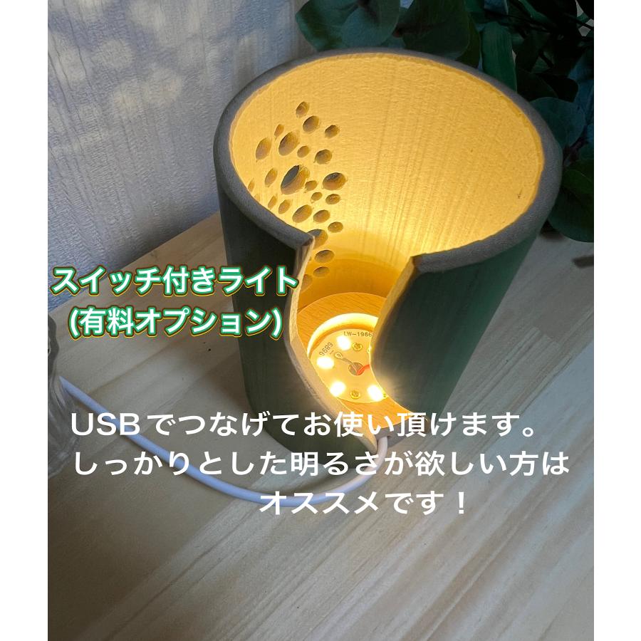 ちょもり火 竹あかり 縁参 高さ10cm 直径6〜8cm 竹 照明 点 丸 ライト