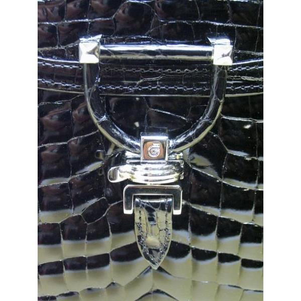 殿堂 Comtesse コンテス 最高級クロコダイル Comtesse バッグ レディース 黒 ブラック クロコダイル ワニ革 ハンドバッグ バッグ Thejerichohouse Org