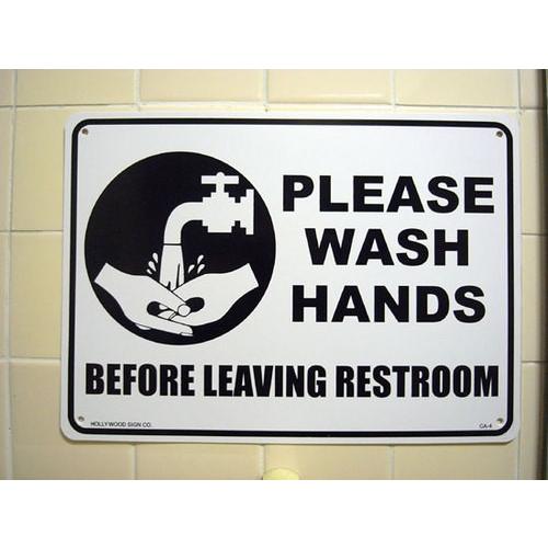 プラスチック看板 PLEASE WASH HANDS 手を洗いましょう CA-4 サイン