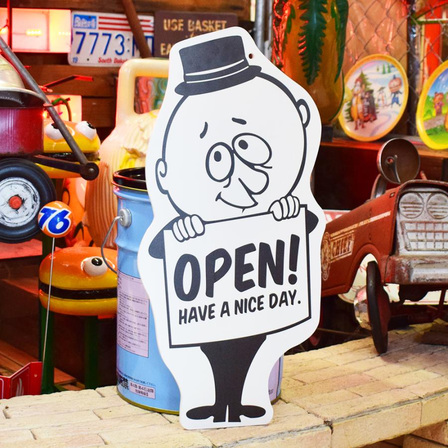 オープンクローズ 両面看板 Burgie バーギー OPEN CLOSE MDF製 店舗