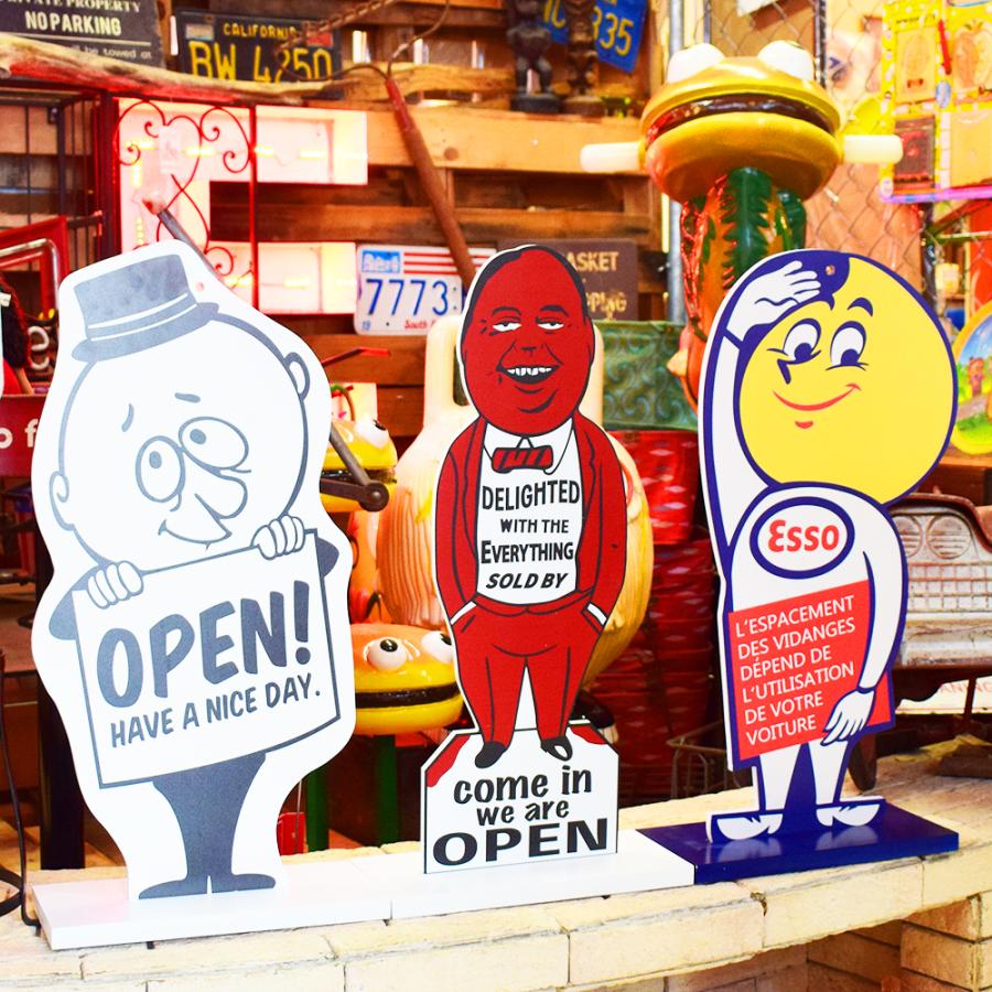 オープンクローズ 両面看板 Burgie バーギー OPEN CLOSE MDF製 店舗
