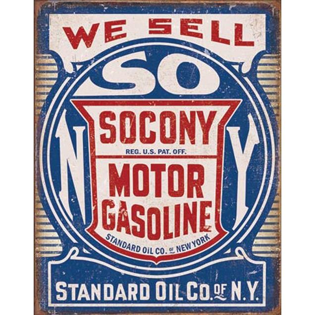 ブリキ 看板 Socony ガソリン 2000 TIN SIGN ティンサインボード 