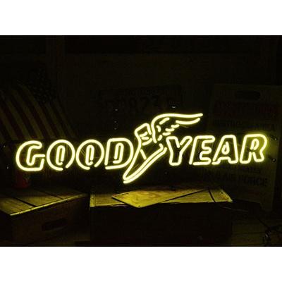 ネオンサイン　グッドイヤー　GOOD　YE　ネオンライト　タイヤ　ガレージ　ネオン管　YEAR　店舗照明　L　アメリカン雑貨