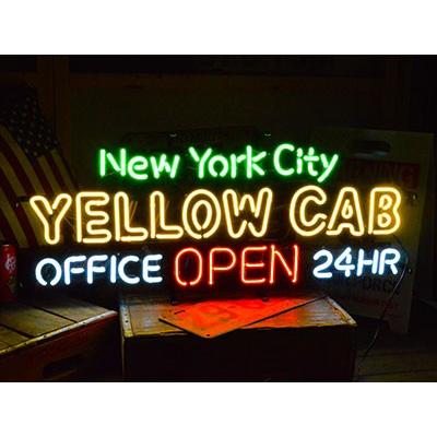 ネオンサイン　イエローキャブ　YELLOW　ガレージ　ネオンライト　ネオン管　ニューヨーク　店舗照明　CAB　アメリカン雑貨