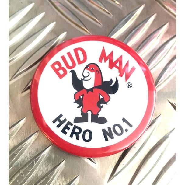 ビッグ缶バッチ バドワイザー バドマン BUDWEISER BUDMAN