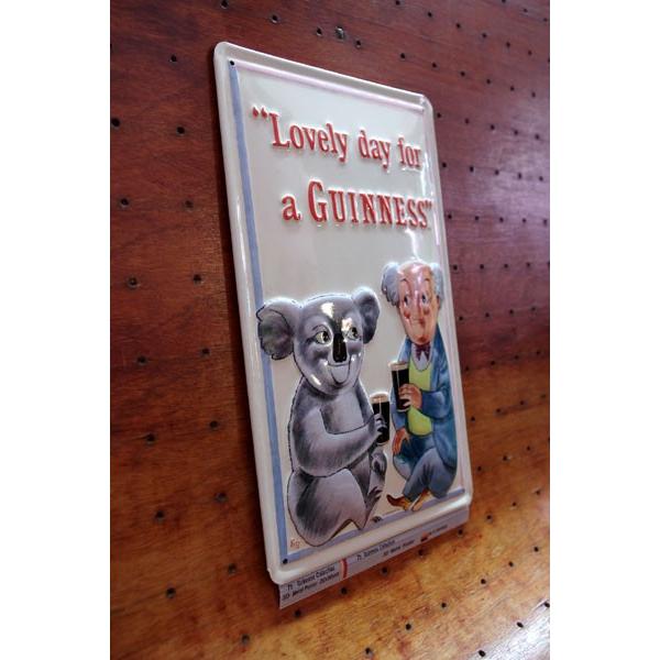 GUINNESS ギネス ビール コアラ エンボス ブリキ 看板 凹凸 ドイツ製
