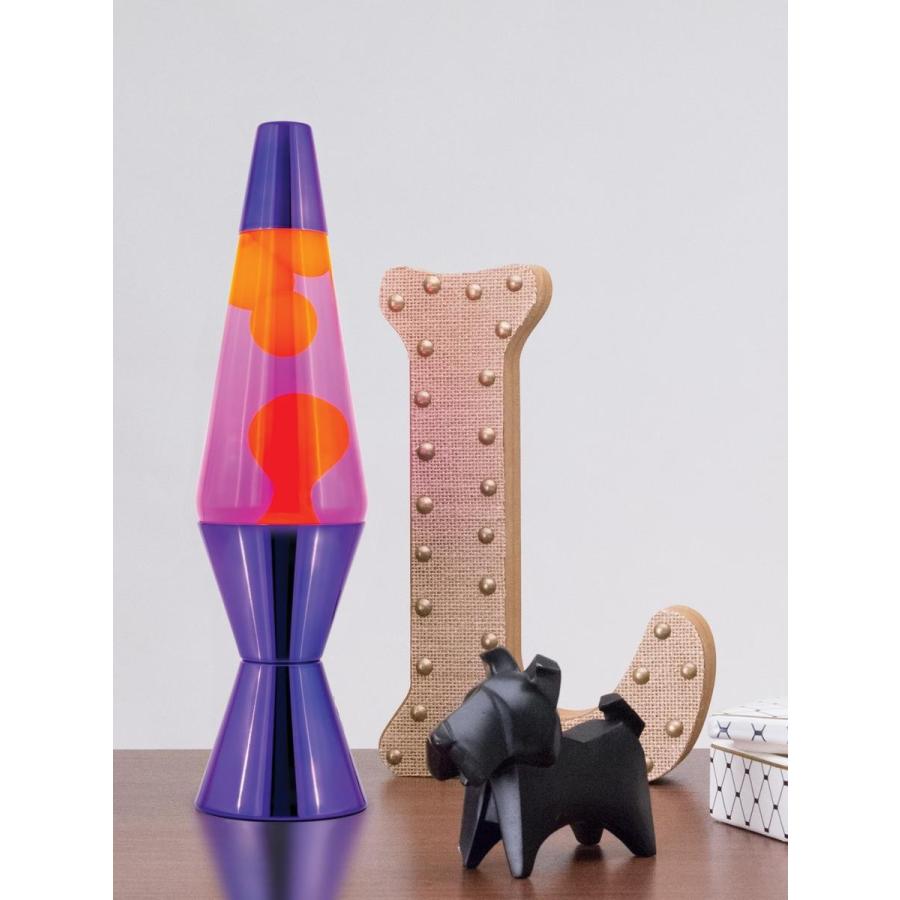 ラバライト Lava Light Lamp メタリック ラバランプ Yellow Wax Purple Liquid Purple