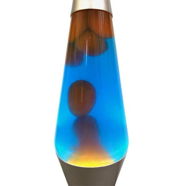 ラバライト Lava Light Lamp ラバランプ Orange Wax Blue Liquid Silver Base 2117 
