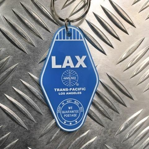 PANAM パンナム ホテルキーリング キーホルダー LAX ロサンゼルス パンアメリカン航空 アメリカン雑貨｜choppers｜03