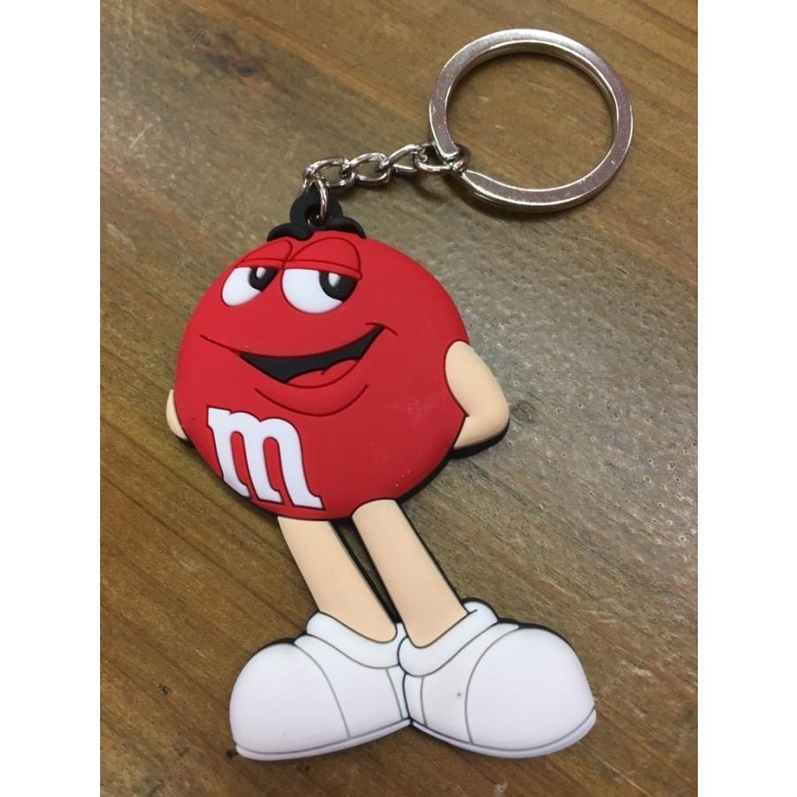m&m's エムアンドエムズ ラバーキーホルダー レッド 赤 アメリカン雑貨